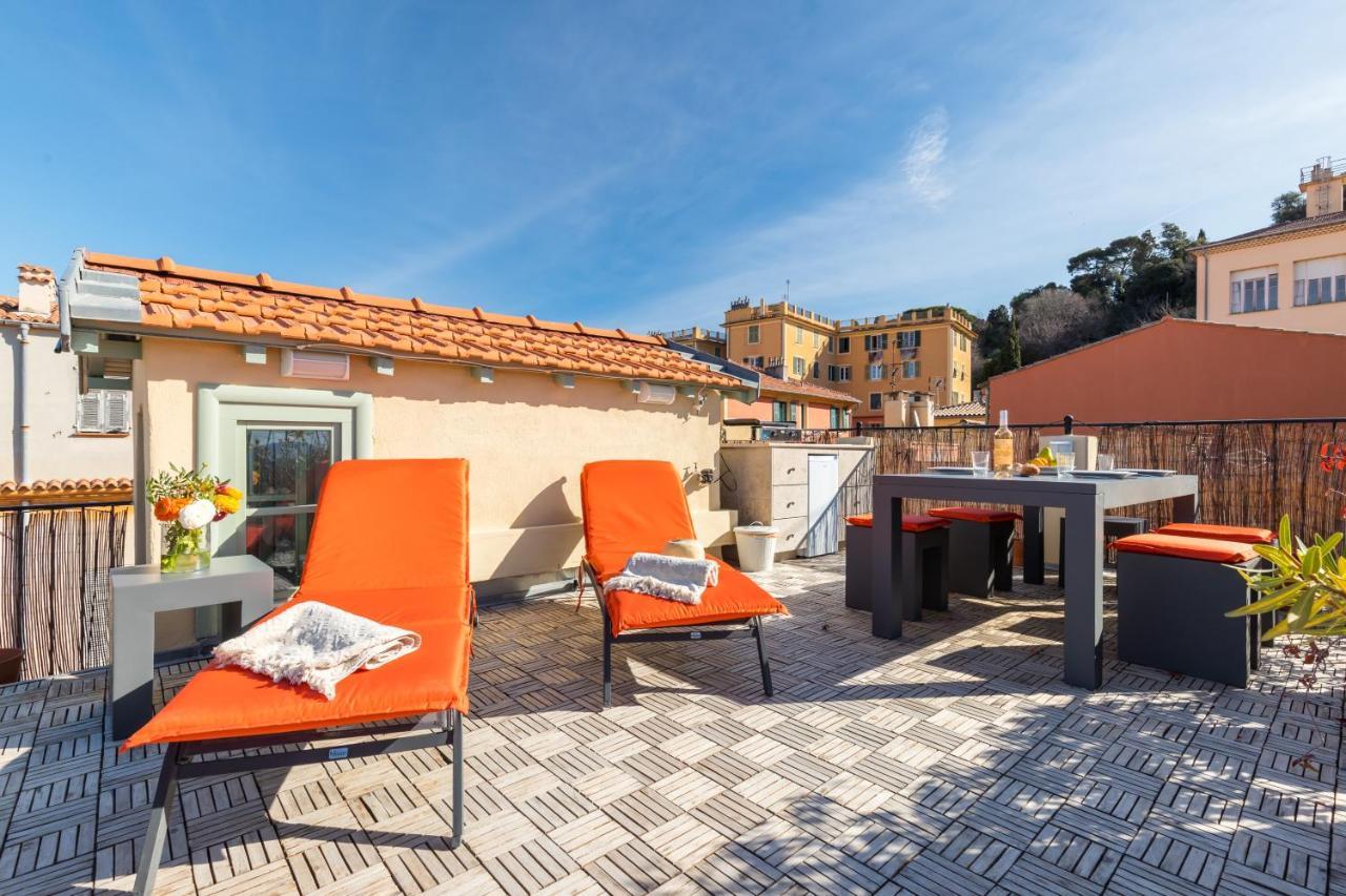 Le Chateau - The Beautiful Sight In Old Town, Private Terrace Apartment Nizza