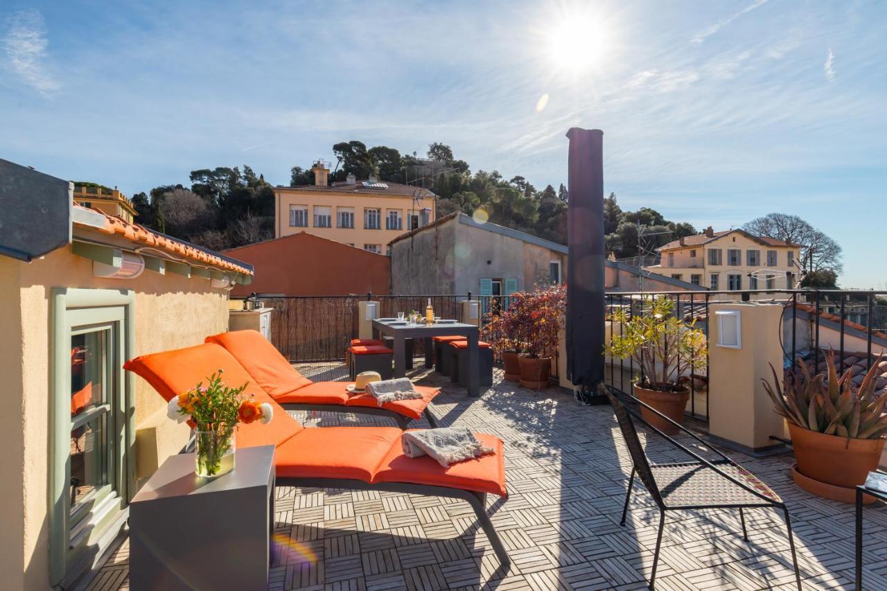 Le Chateau - The Beautiful Sight In Old Town, Private Terrace Apartment Nizza